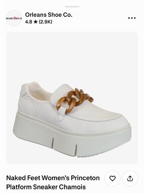 Naked Feet Platform Slip-On Sneaker with Tortoiseshell Chain